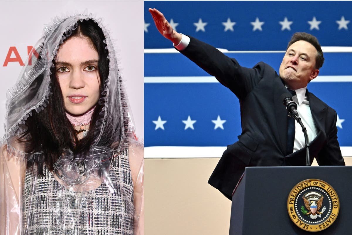 Grimes says she's 'happy to denounce Nazism' after ex Elon Musk's salute controversy