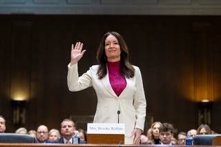 Brooke Rollins is sworn in for a Senate Agriculture, Nutrition and Forestry Committee hearing