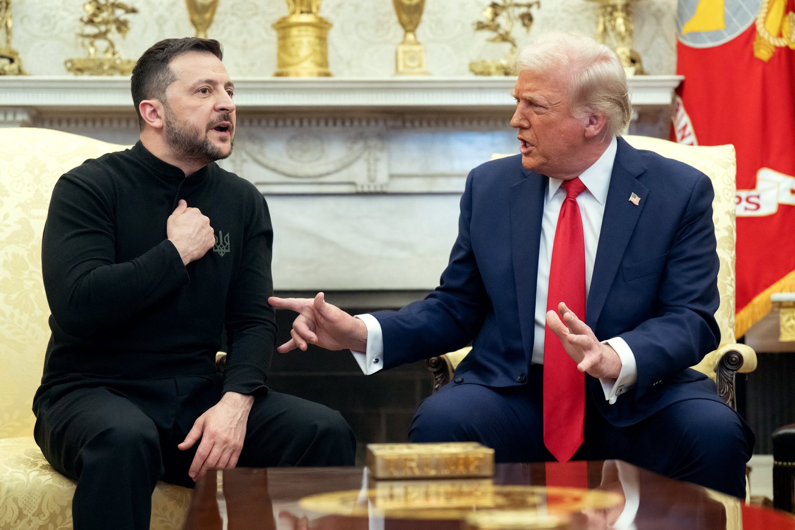 Zelensky and Trump at the Oval Office last week