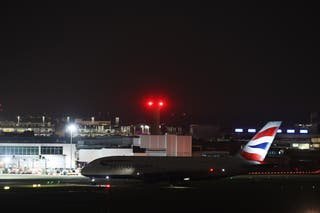 A British Airways A380 -Fly arrives at Heathrow Terminal 5 after being relocated from London Gatwick