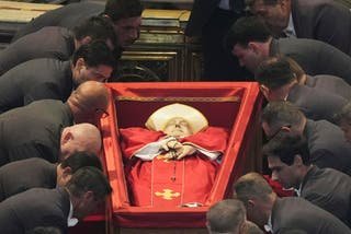 Pope Franci's body is located in St. Peter's Basilica by the Vatican