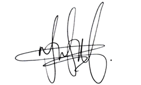 A picture of the signature of Mustafa Suleyman, CEO Vice President and CEO of Microsoft AI.
