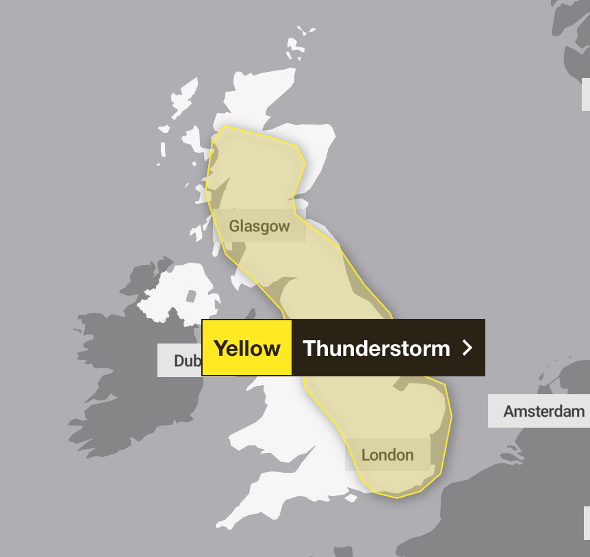 Monday's weather alerts are for thunderstorms